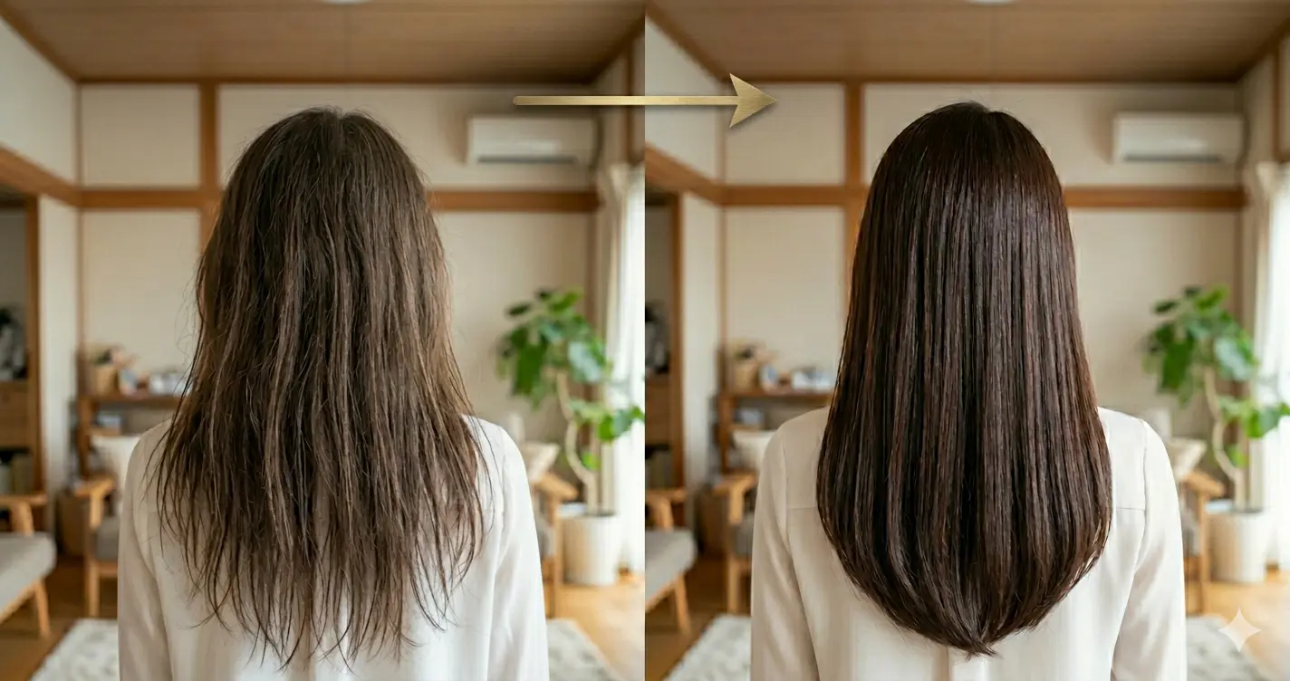 40代でも頑張って髪質改善のイメージ